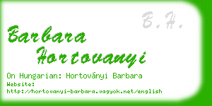 barbara hortovanyi business card